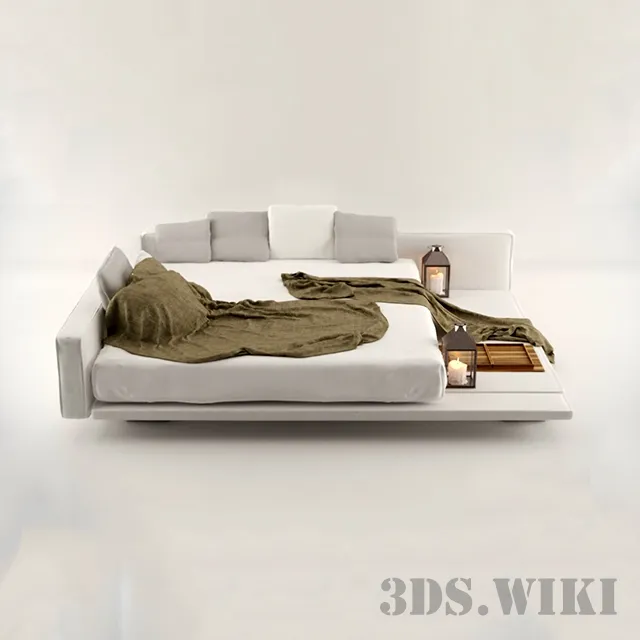 furniture - Double bed Ivano Redaelli You and Me 3D Model