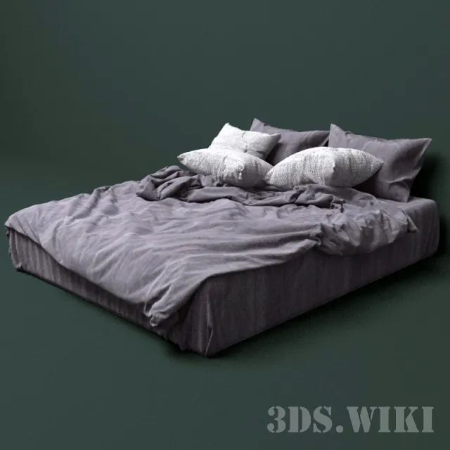 furniture - Double bed ottoman 3D Model