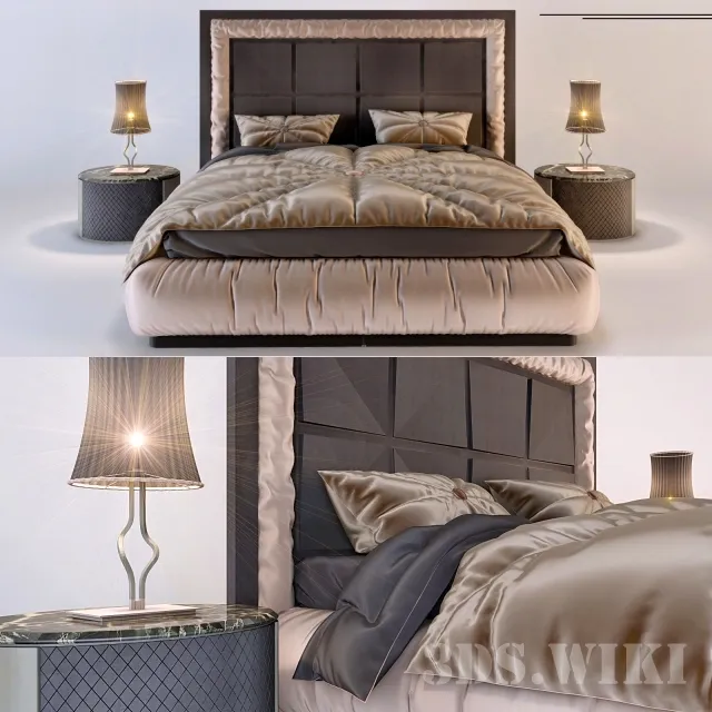 furniture - Double Bed Paka Bed 3D Model