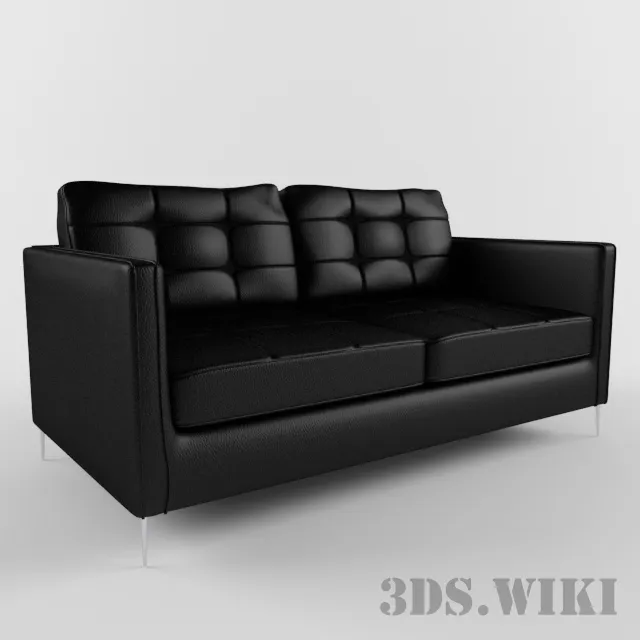 furniture - Double leather sofa Bentley Modern 3D Model