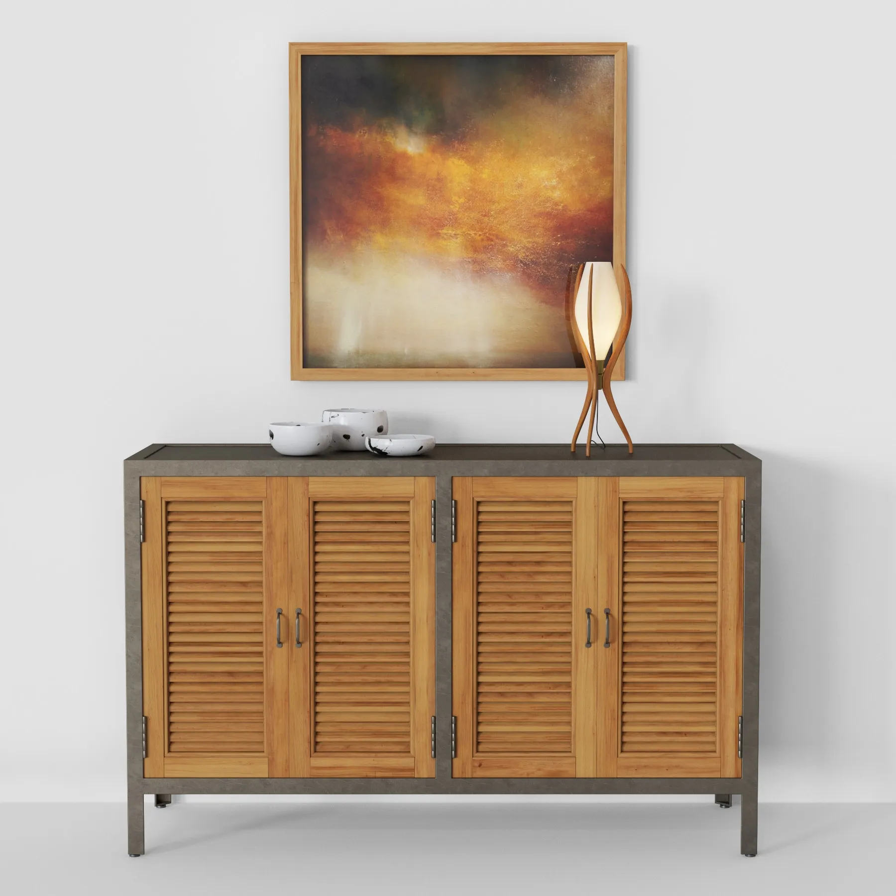 furniture - Double Shutter Doors Holbrook Sideboard 3D Model
