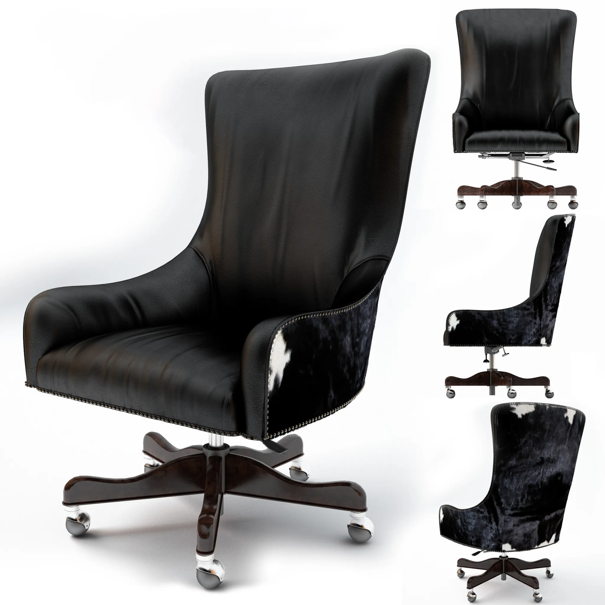 furniture - Dougherty Hairhide Executive Office Chair 3D Model