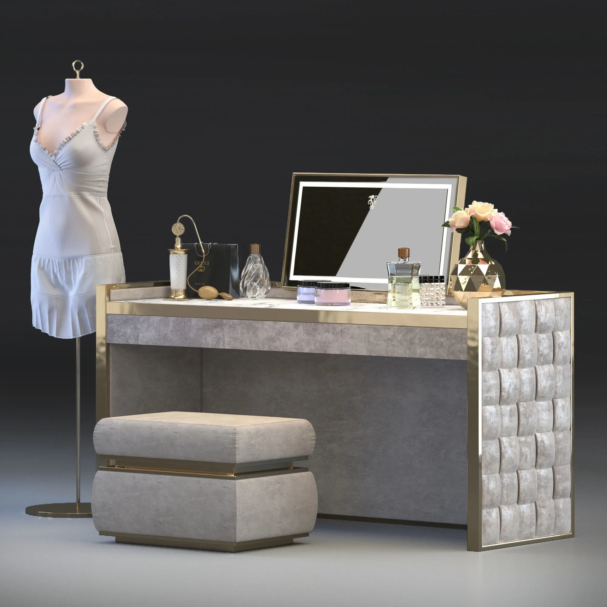 furniture - Dressing table Visionnaire - Titania 3D Model