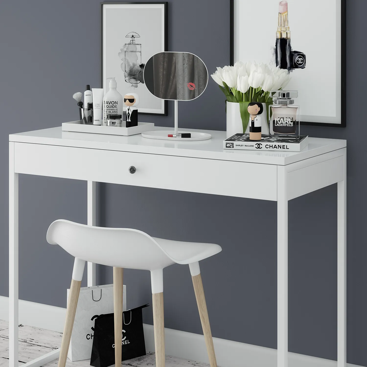 furniture - Dressing table with decoration 3D Model