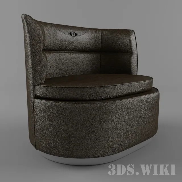 furniture - Duke Armchair brown 3D Model