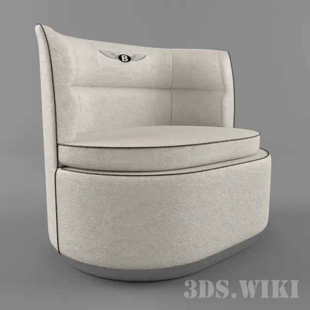furniture - Duke Armchair white 3D Model