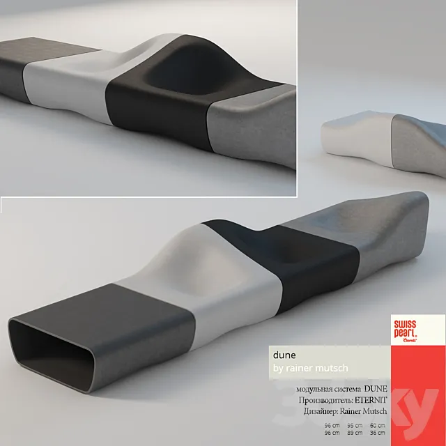 furniture DUNE ETERNlT Rainer Mutsch 3D Model
