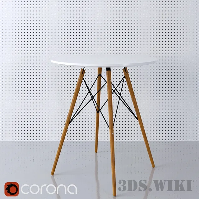 furniture - Eames DSW 80 table 3D Model