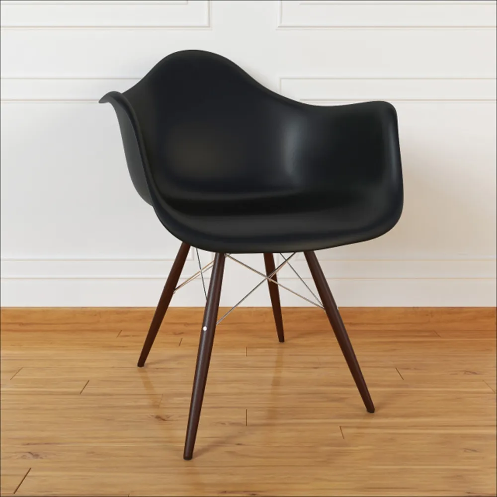 furniture - Eames Style DAW Chair black 3D Model