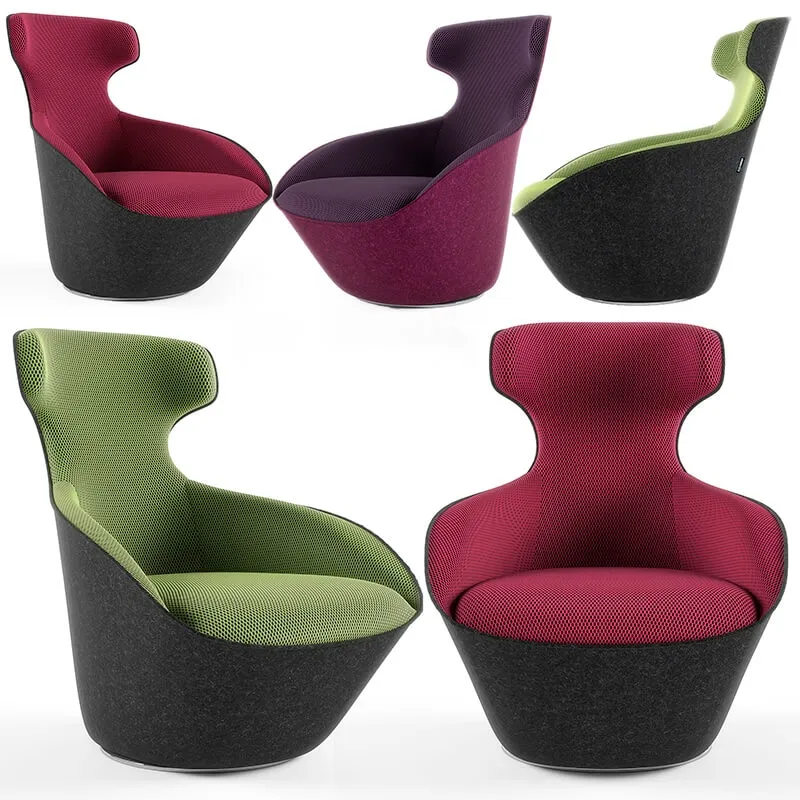 furniture - Edito Lounge Pivoting armchair 3D Model