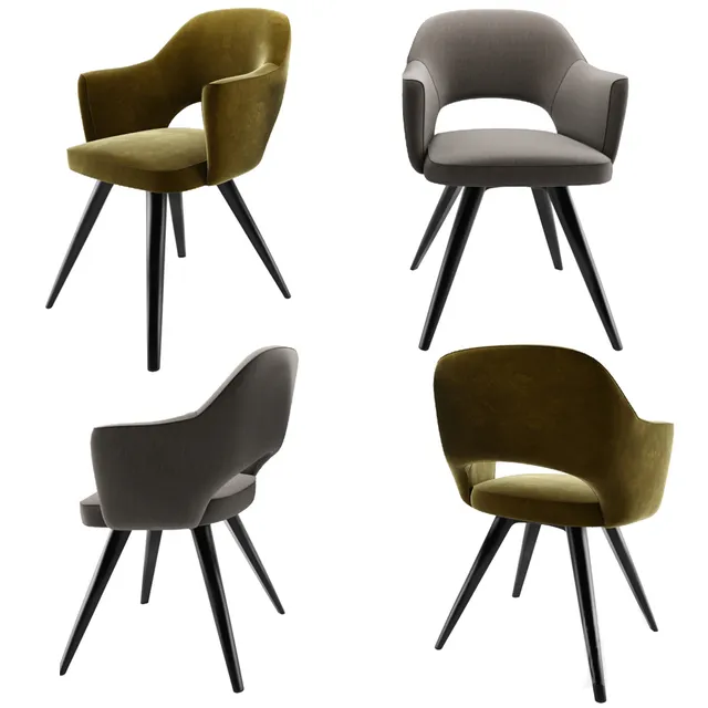 furniture - Eero Saarinen armchairs 008 3D Model