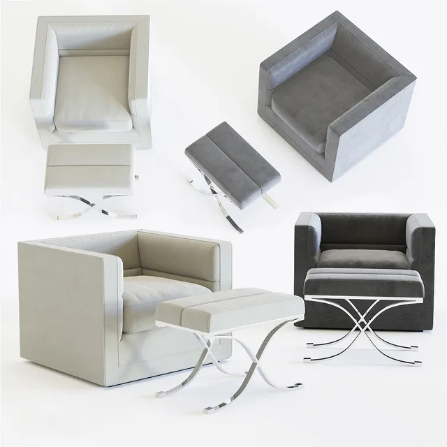 furniture - Eichholtz Adonia armchair 5 3D Model