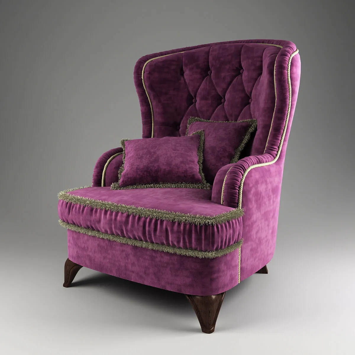 furniture - Ekmi Ludovik armchair 08 3D Model