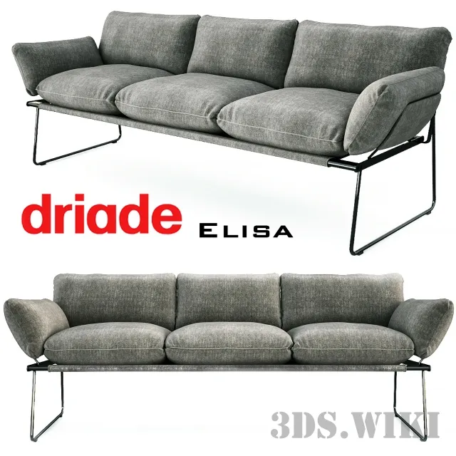 furniture - Elisa sofa 3D Model