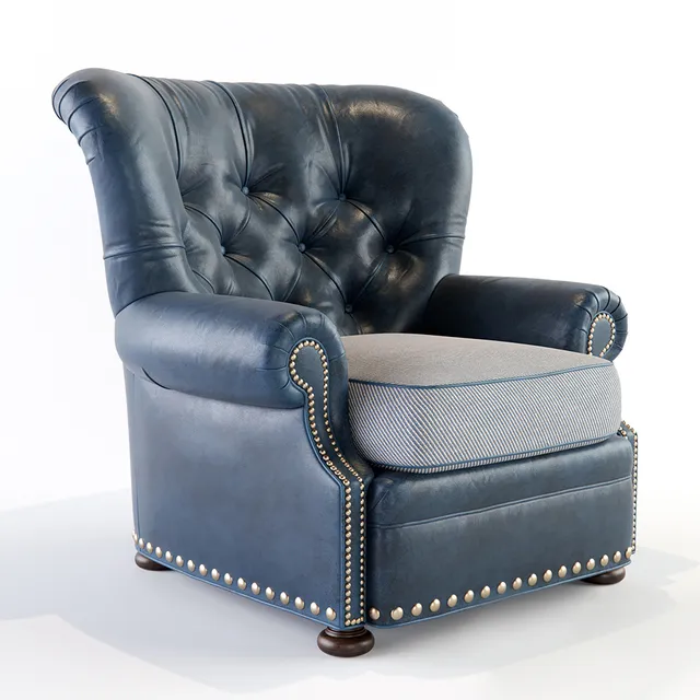 furniture - Elle leather armchair 009 3D Model