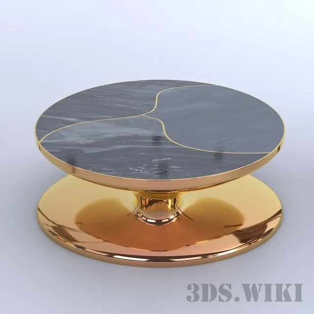 furniture - ELLIPTICAL COFFEE TABLE 3D Model