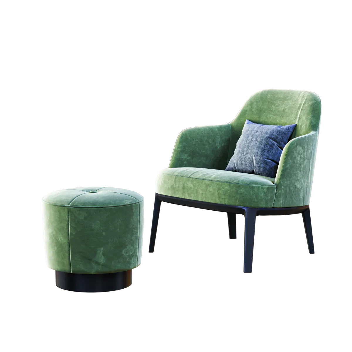 furniture - Fabric armchair 3D Model