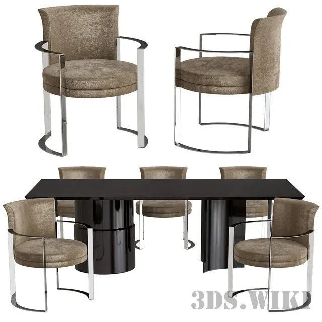 furniture - Fendi Casa Dining Table 3D Model