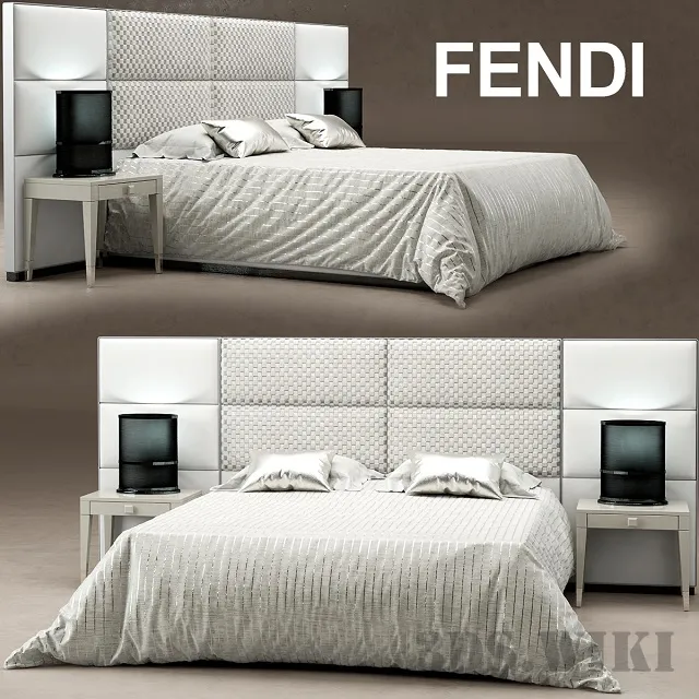furniture - Fendi Casa Regent bed 3D Model