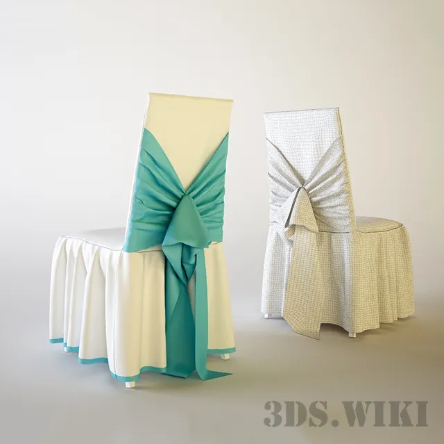 furniture - Festive chair cover 3D Model