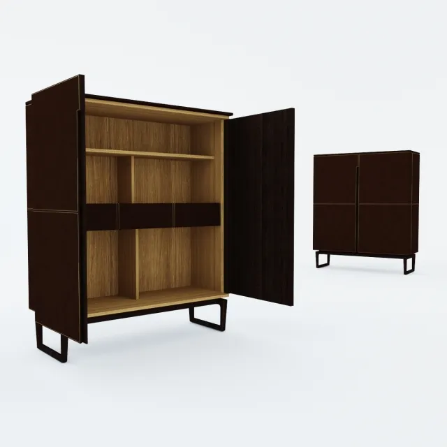 furniture - Fidelio Cabinet Storage Units Poltrona Frau 3D Model