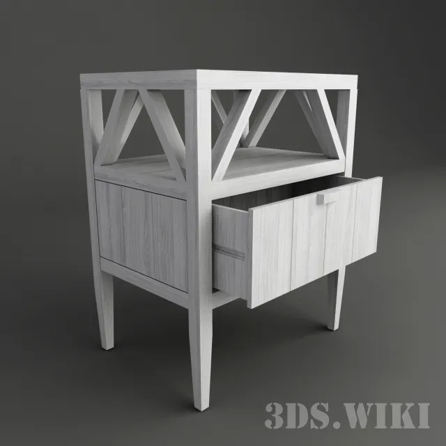 furniture - Flamant Furniture bedside table 3D Model
