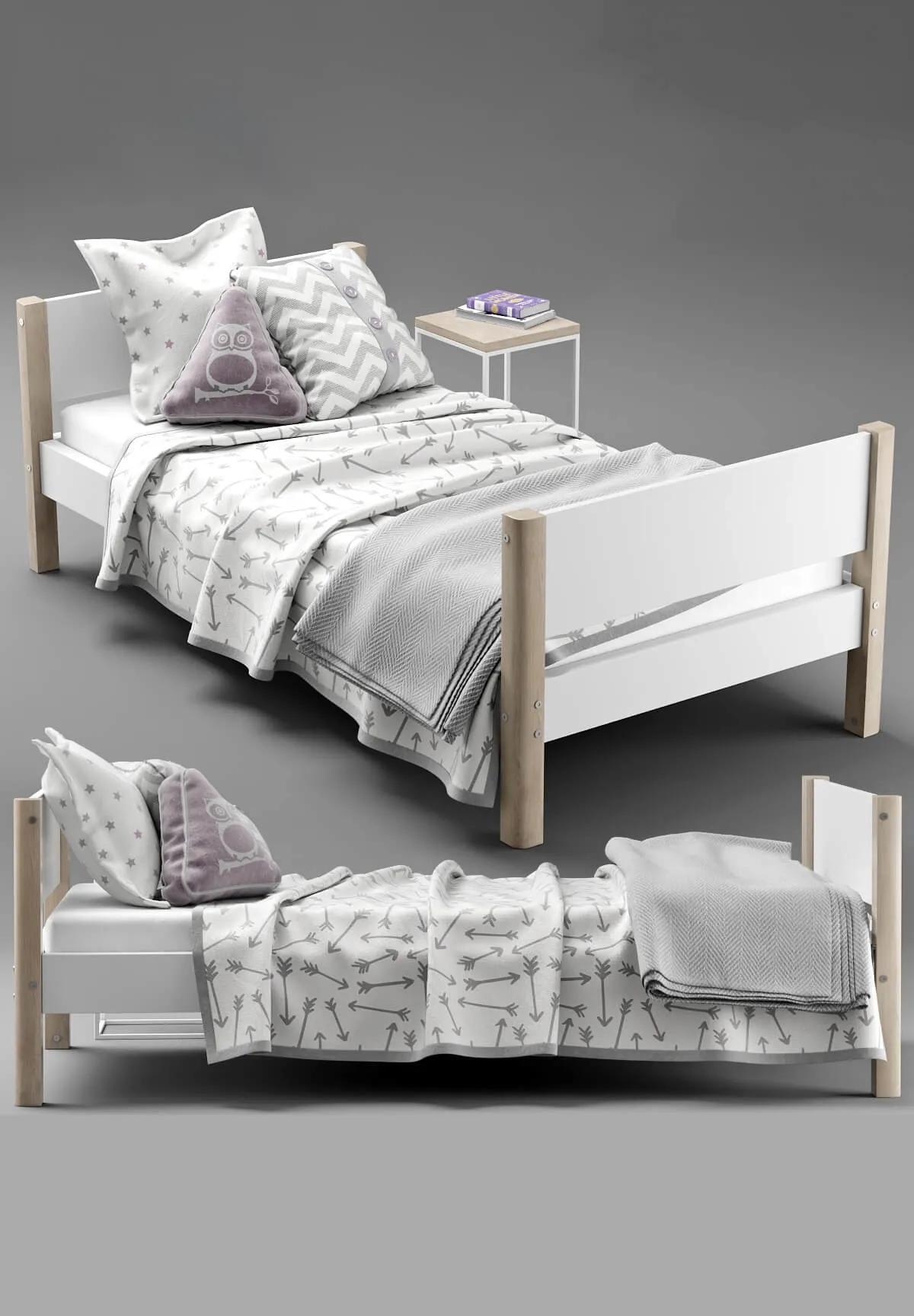 furniture - FLEXA SINGLE BED 1 3D Model