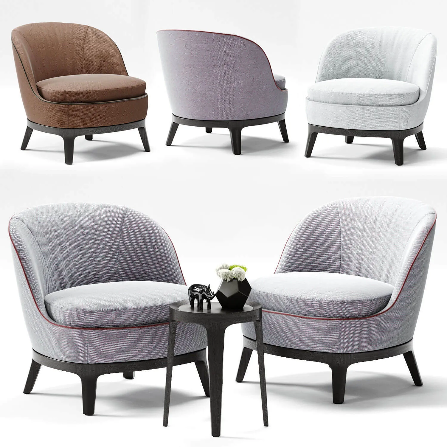 furniture - Flexform Dragonfly armchair 03 3D Model