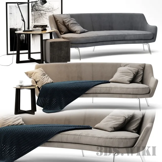 furniture - Flexform Guscio Sofa 3D Model