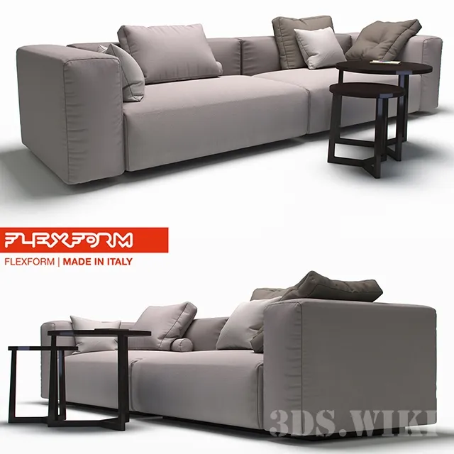 furniture - Flexform Lario sofa 217B3 3D Model