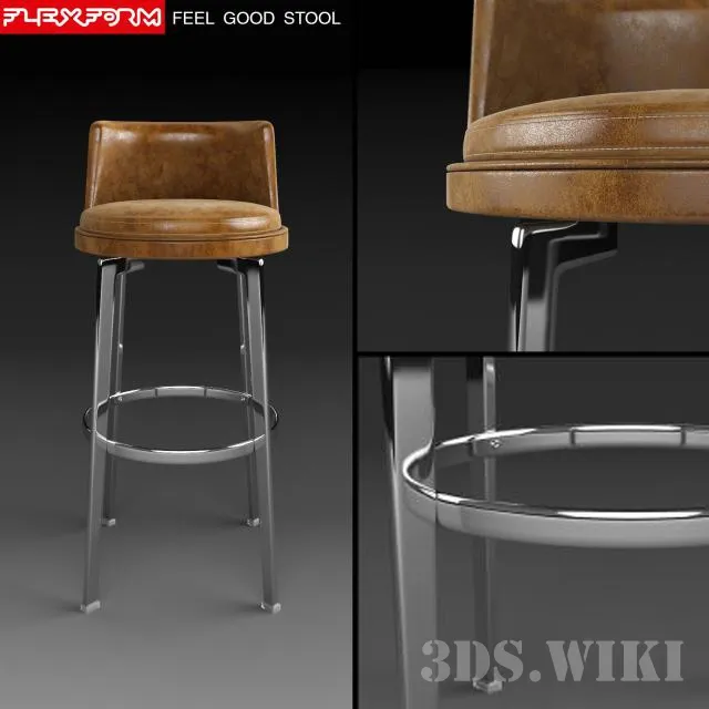 furniture - Flexform stool 3D Model