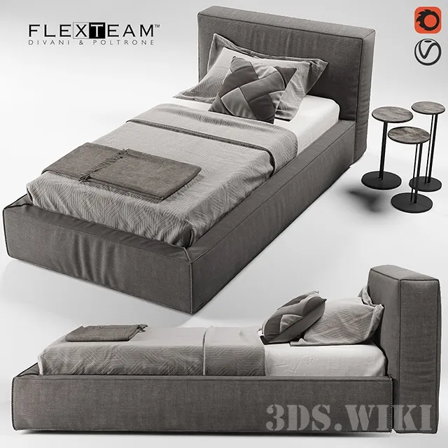 furniture - Flexteam Slim-one bed 3D Model