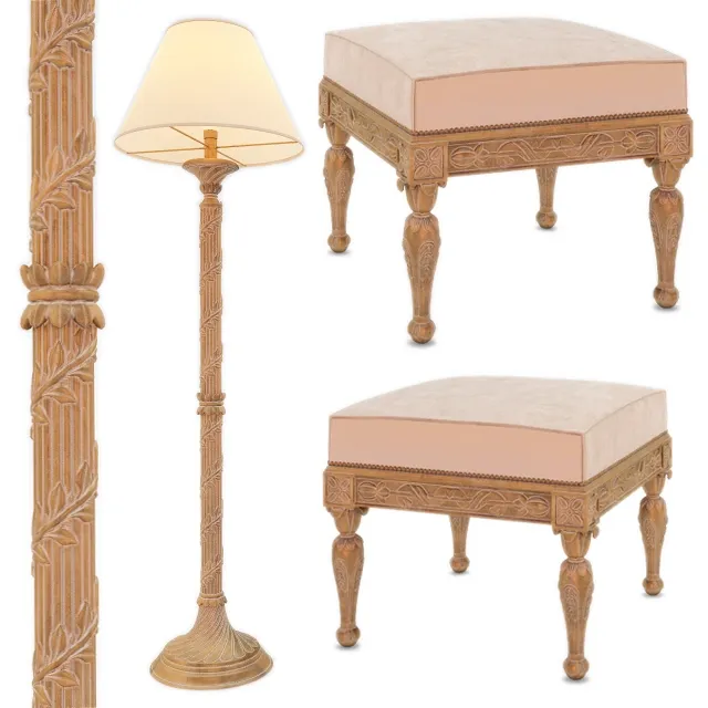 furniture - Floor lamp and the couch Roberto Giovannini 3D Model