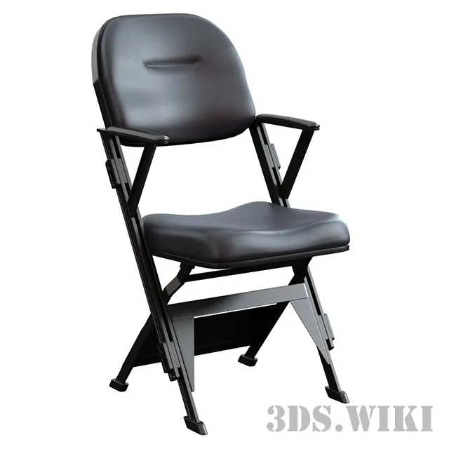 furniture - Folding leather chair 3D Model