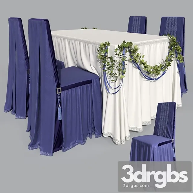 Furniture for a banquet 2 2 3D Model Free