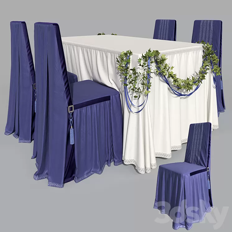 Furniture for a banquet 2 3D Model