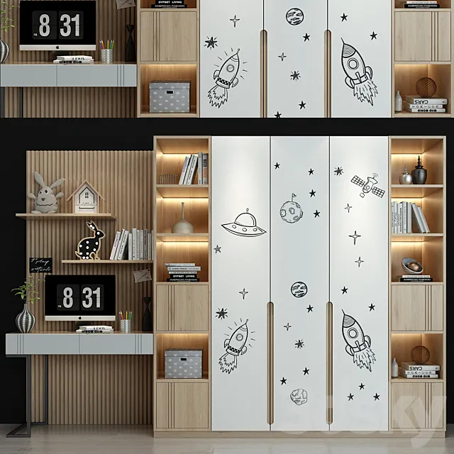 Furniture for a children 0160 3D Model