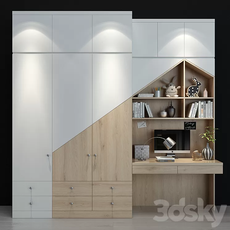 Furniture for a children 0166 3D Model