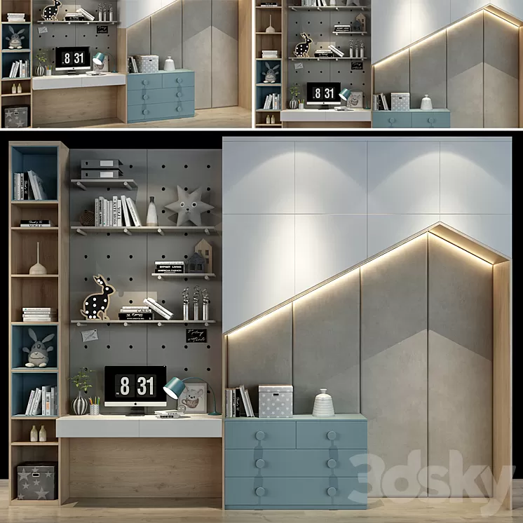 Furniture for a children 0245 3D Model