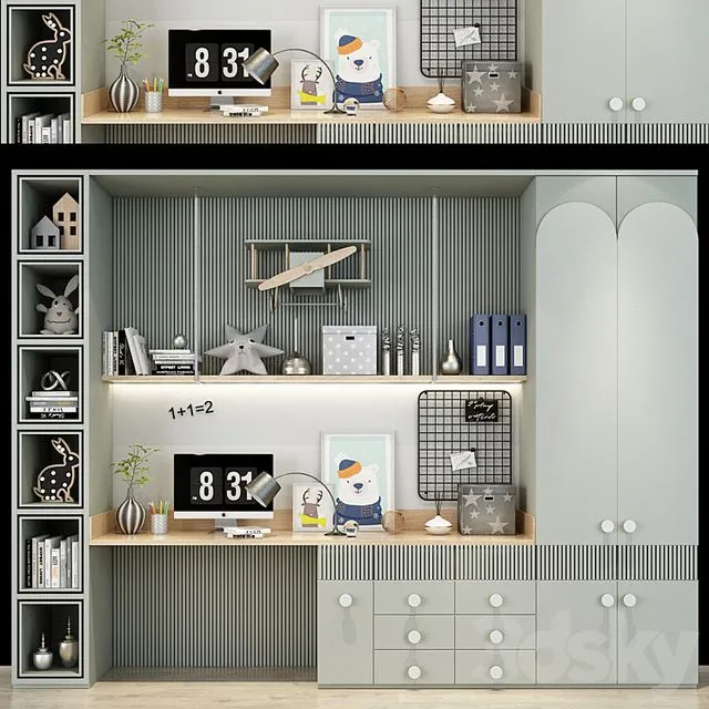 Furniture for a children 0326 3D Model