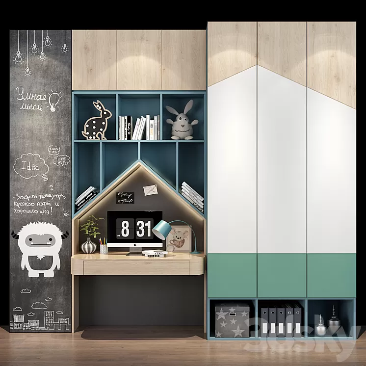 Furniture for a children 0370 3D Model