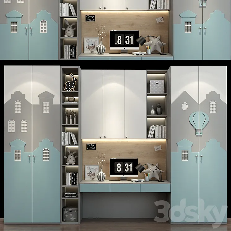 Furniture for a children 0375 3D Model Free