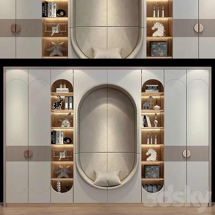 Furniture for a children 0438 3D Model Free