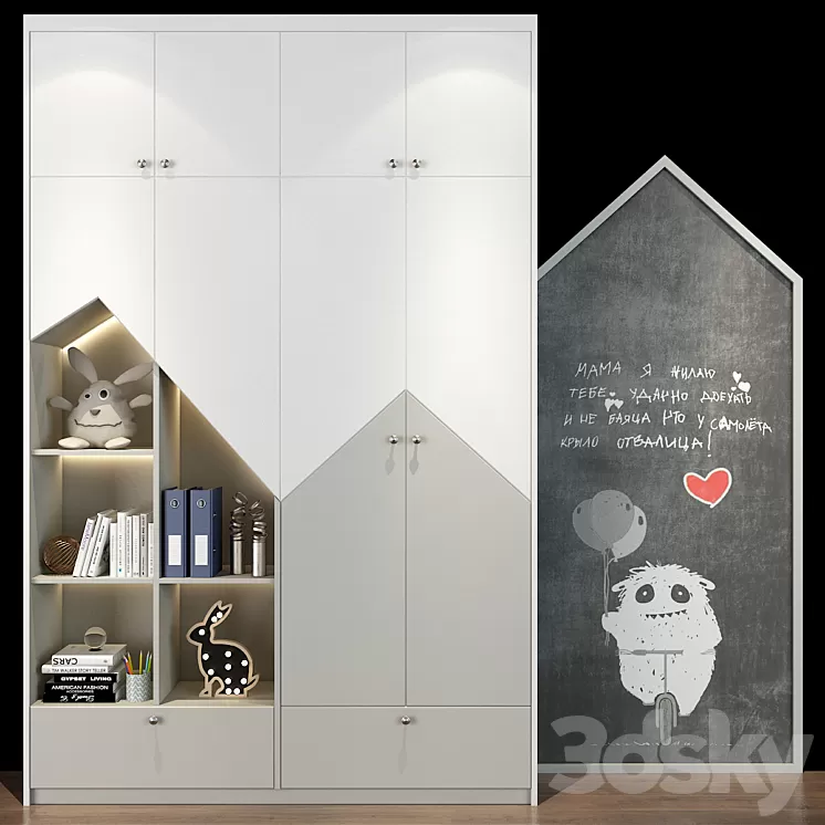 Furniture for a children 0477 3D Model