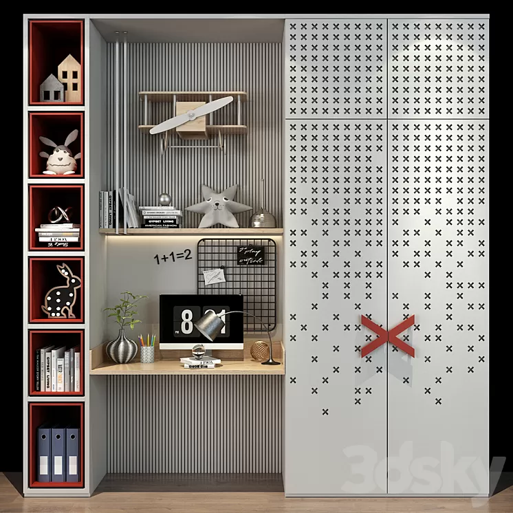 Furniture for a children 0489 3D Model Free