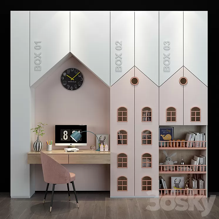 Furniture for a children 078 3D Model