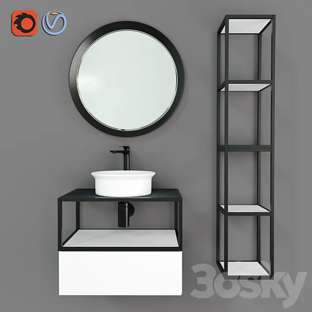 Furniture for bathroom Cardo 3D Model