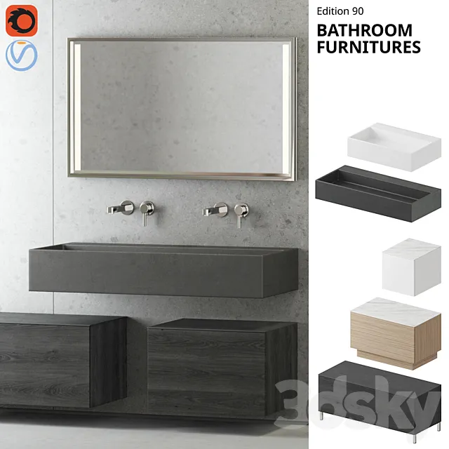 Furniture for bathroom Keuco Edition 90 3DModel