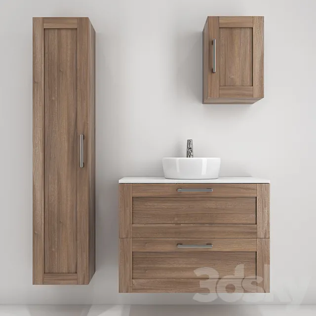 Furniture for bathroom sink and faucet IKEA 3D Model