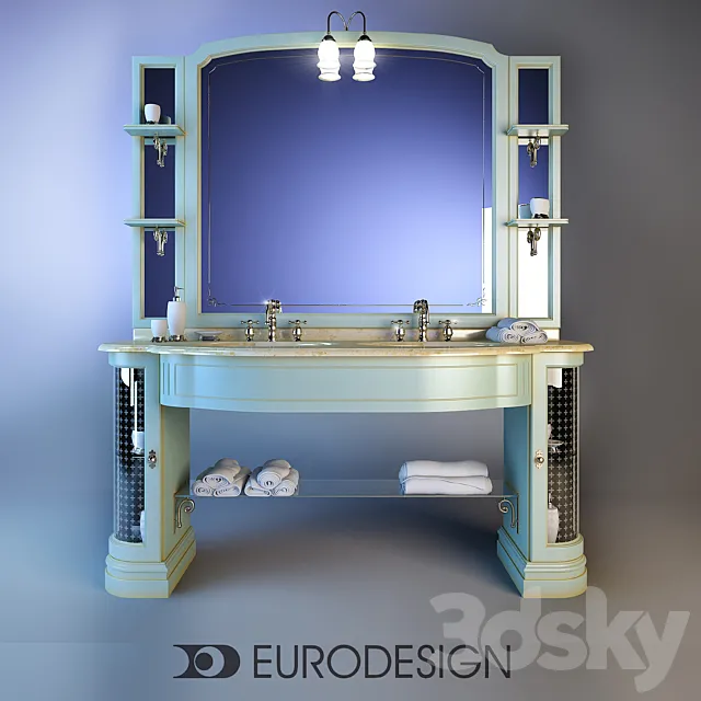 Furniture for bathrooms Eurodesign IL Borgo Comp № 15 3D Model